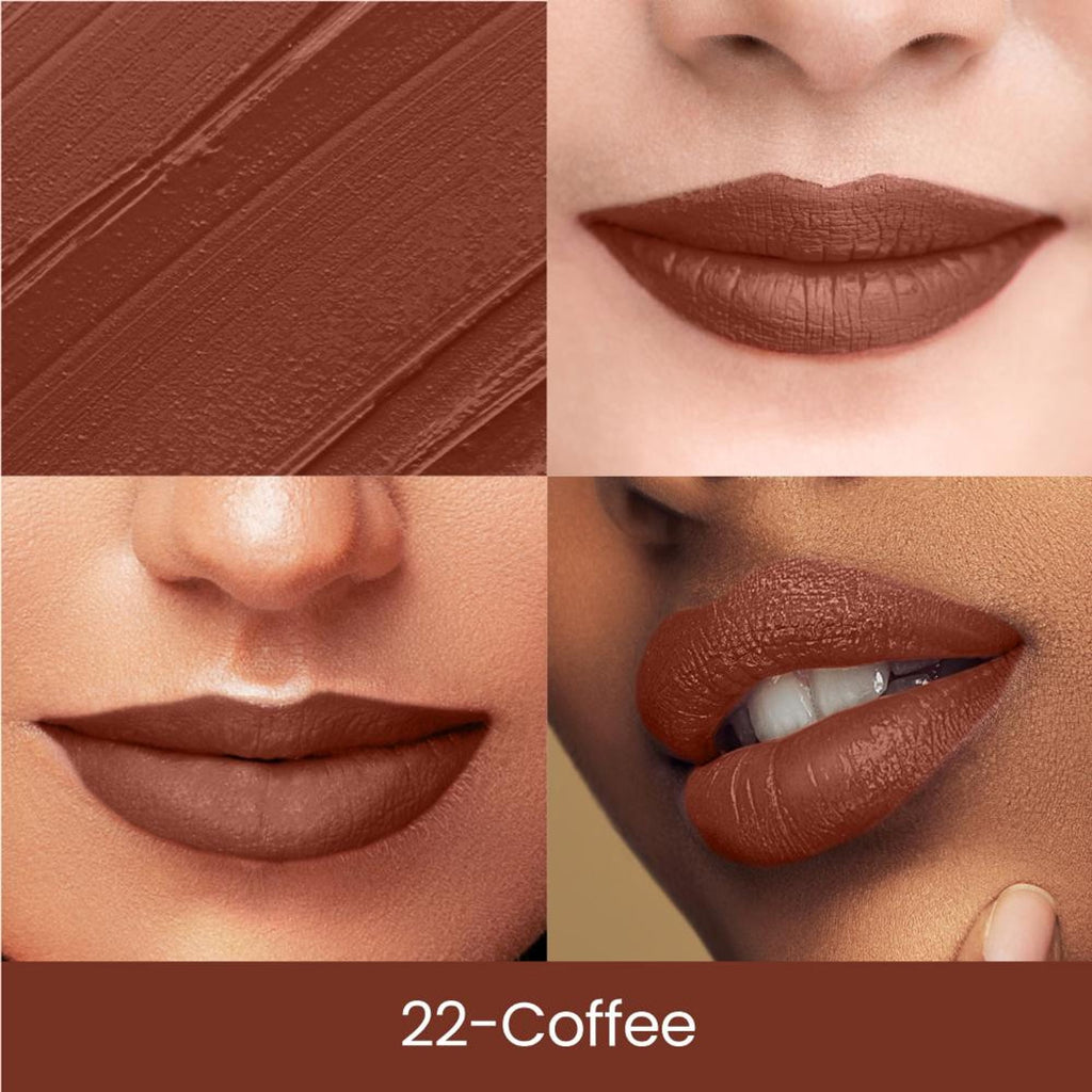 Swiss Beauty Matte Long Lasting Stay Maxx Lip Crayon Lipstick Matte Finish - Coffee | Grocsy