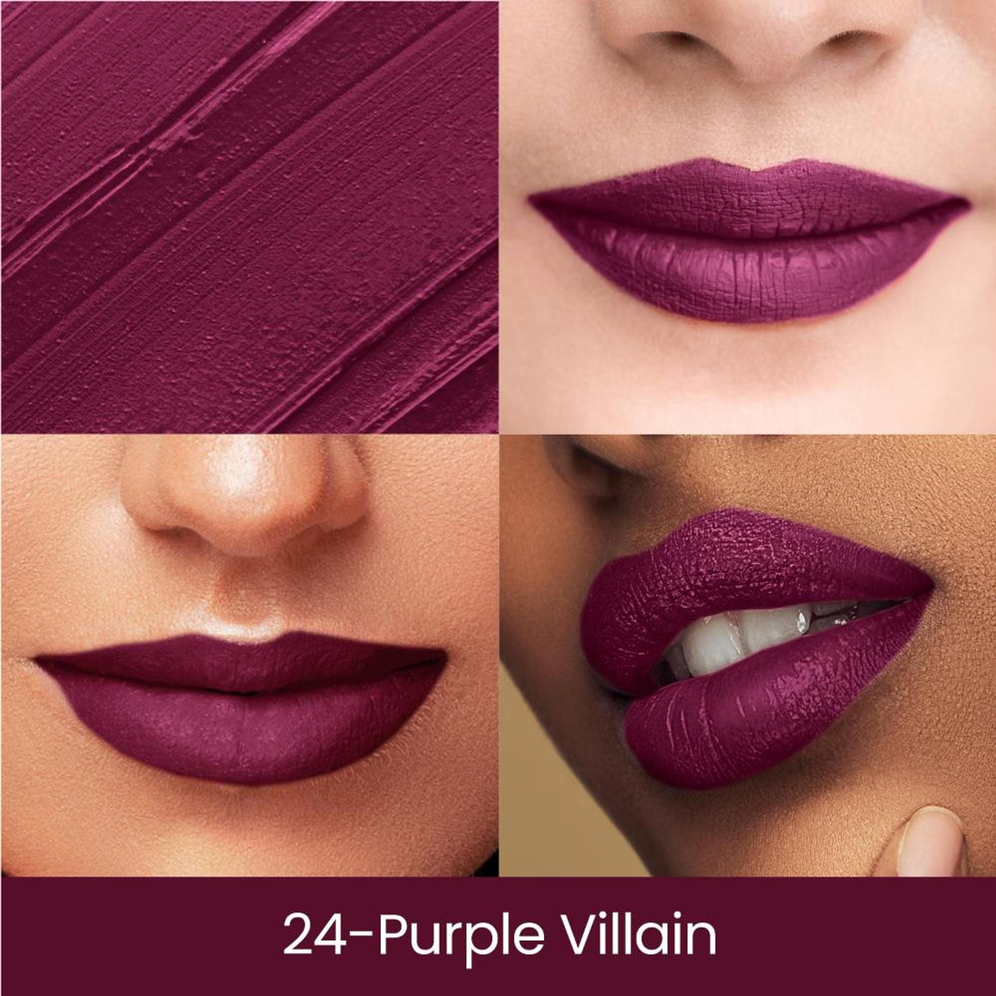 Swiss Beauty Matte Long Lasting Stay Maxx Lip Crayon Lipstick Matte Finish - Purple Villain | Grocsy