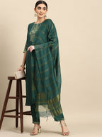 All About You Ethnic Motifs Print Kurta with Trousers & With Dupatta | Grocsy