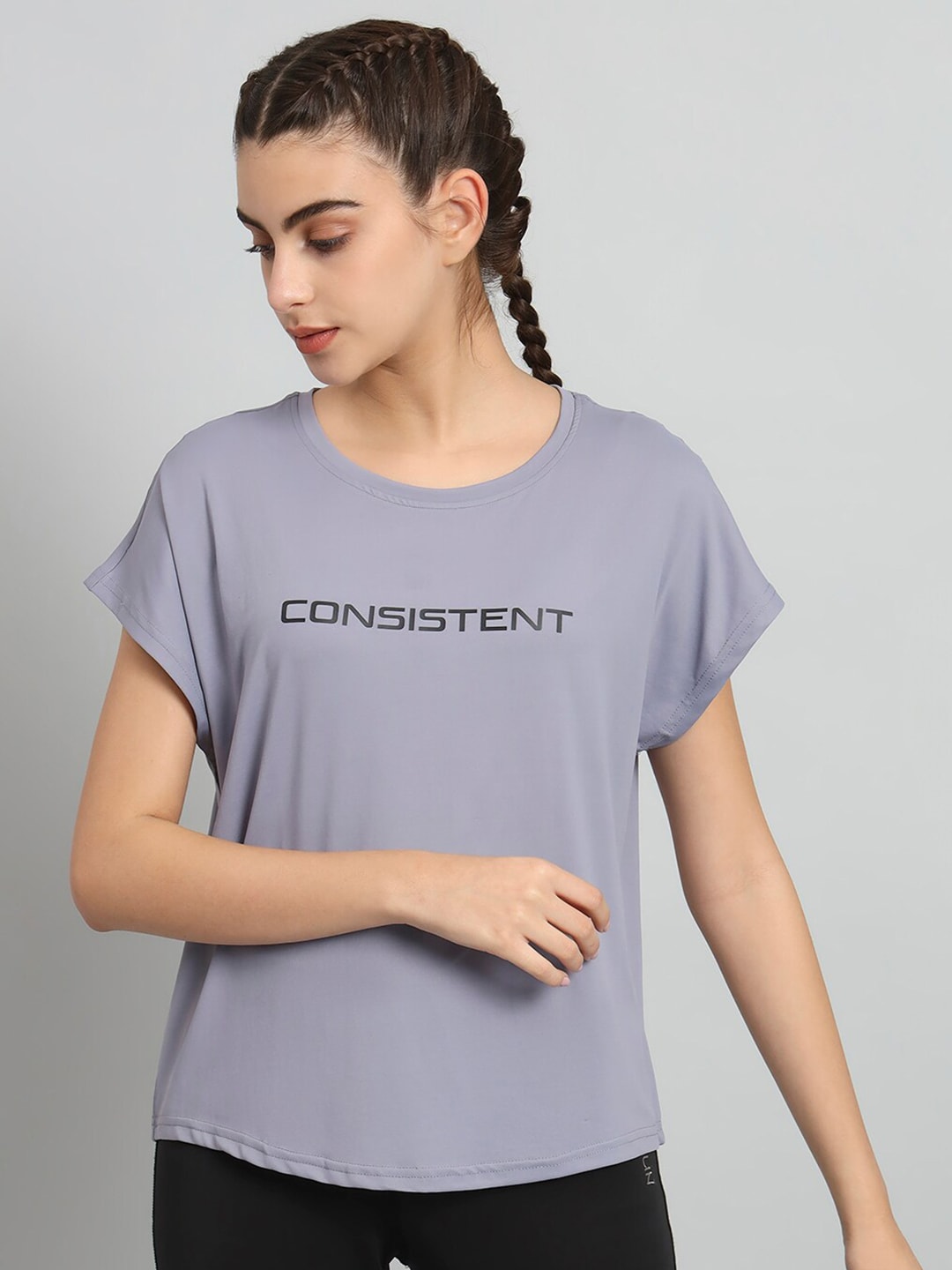MKH Typography Printed Extended Sleeves Relaxed Fit Dri-FIT T-shirt | Grocsy