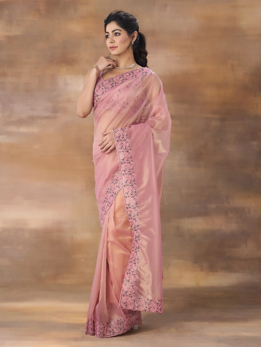 kasee Embroidered Net Saree | Grocsy