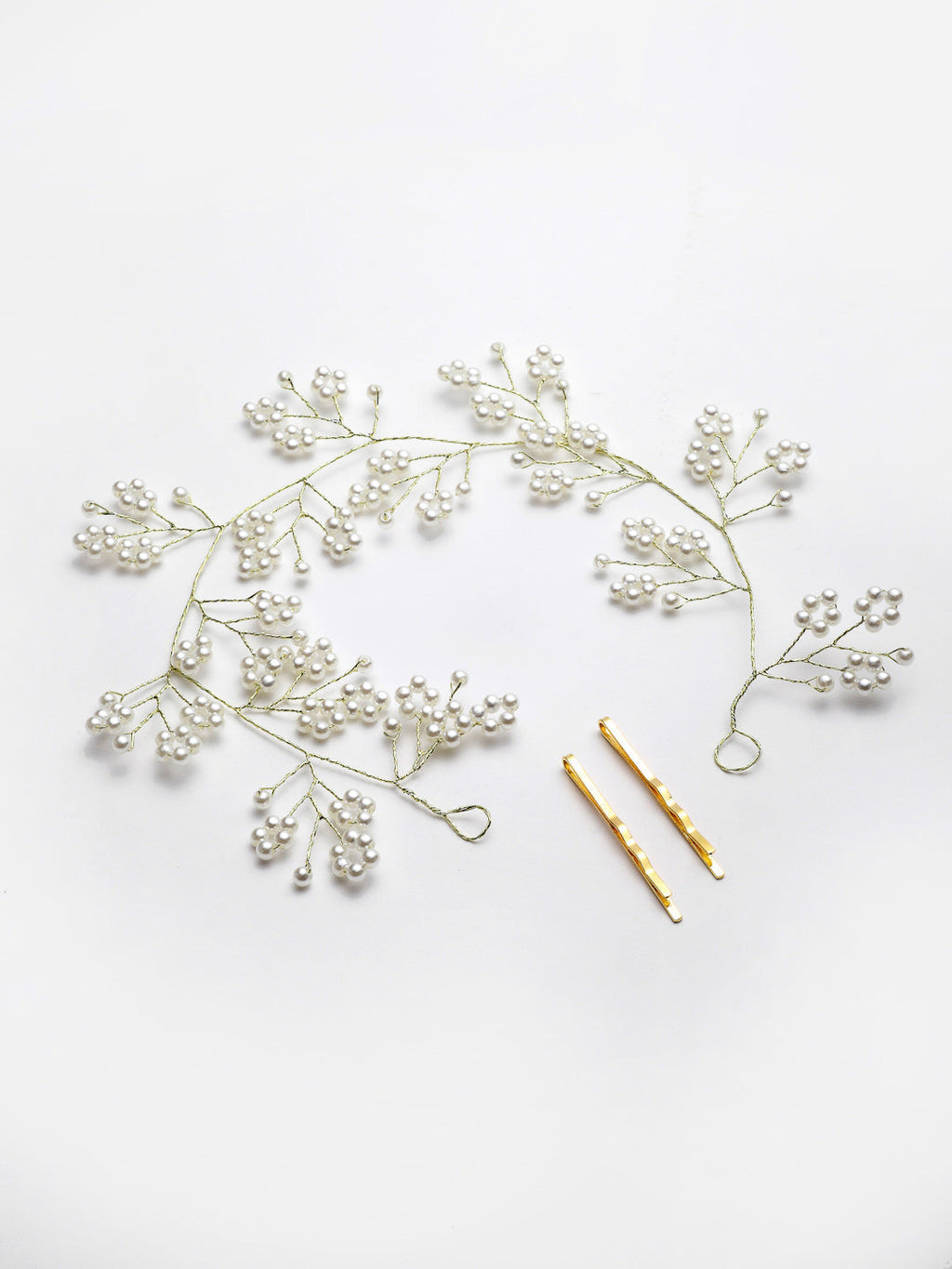 Panash Women Gold-Toned & White Beaded Tiara | Grocsy