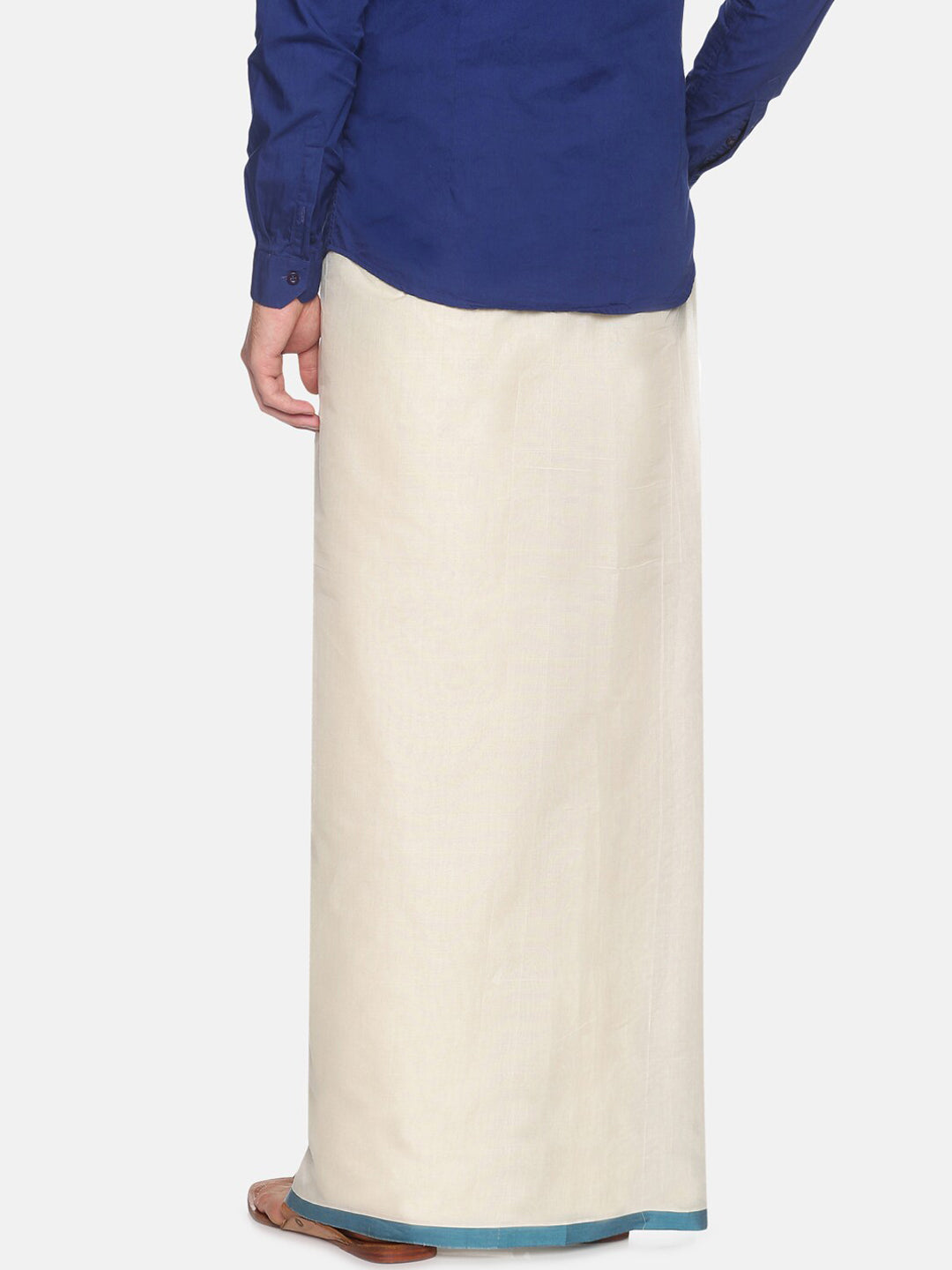 Sethukrishna Mens Off White Traditional Kerala Double Mundu | Grocsy