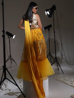 Tikhi Imli Satin embroidered Ready to Wear Saree | Grocsy