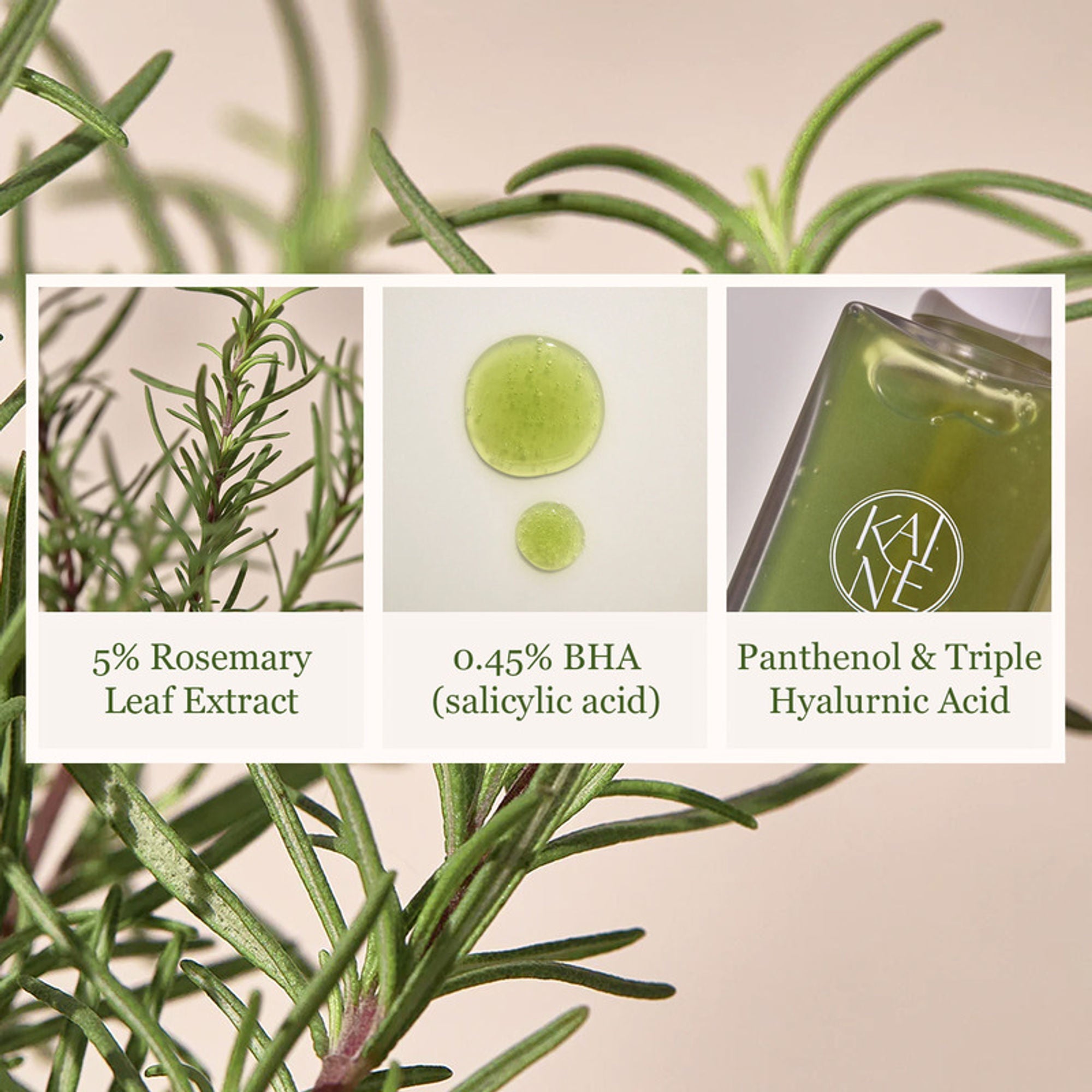 Kaine Rosemary Relief Gel Cleanser, Acne-Clarifying Korean Cleanser | Grocsy