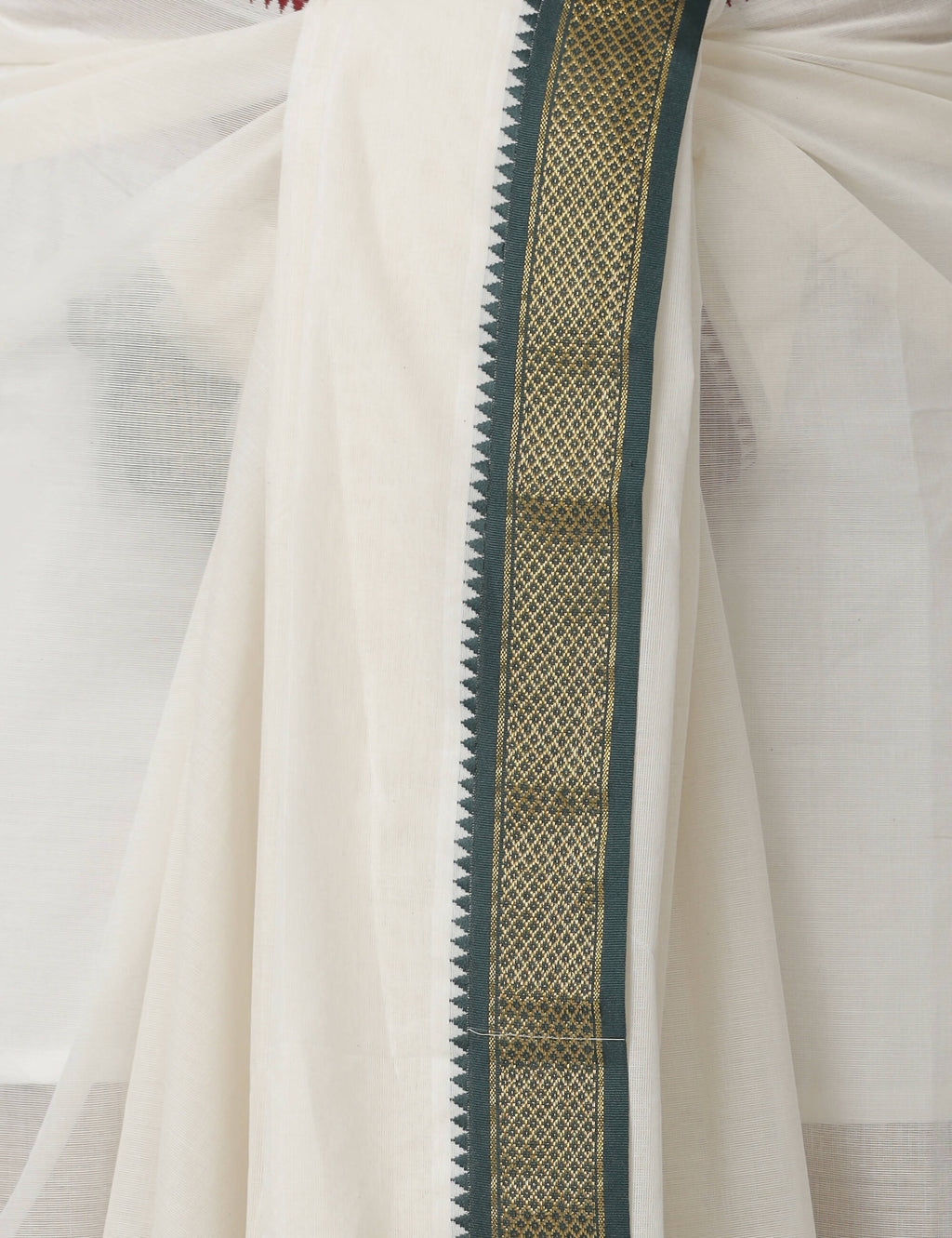 Indian Clothing Ramraj Cotton Mens Pure Cotton 5 Khan Jari 9 + 5 Kora Panchakacham Dhoti With Angavastram Set | Grocsy