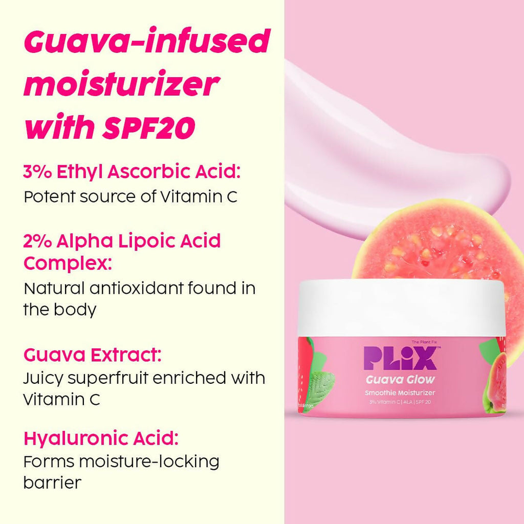 PLIX The Plant Fix 24k Guava Gold Lightweight Face Serum and Moisturizer Combo | Grocsy