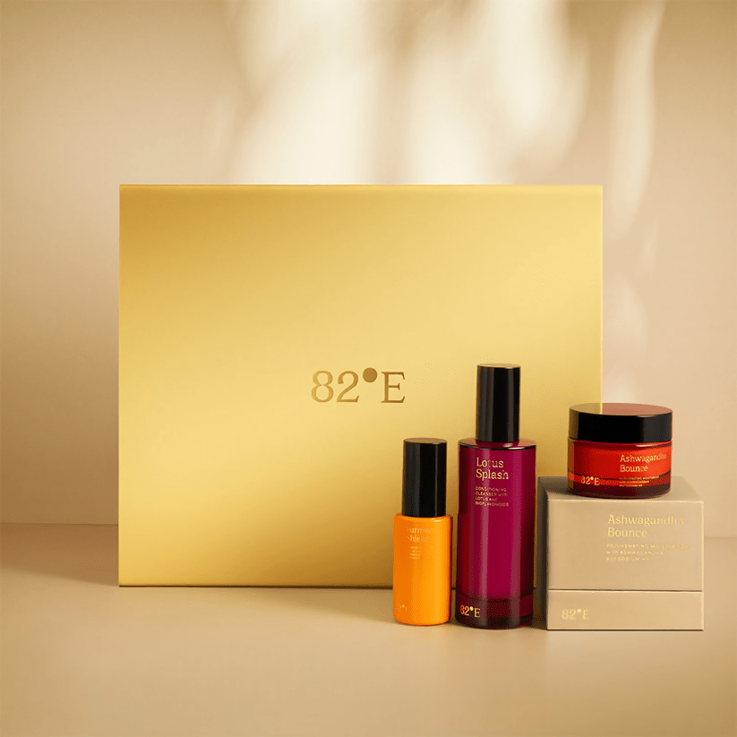 82°E By Deepika Padukone The Skincare Gift Kit In Gold - Mini | Grocsy
