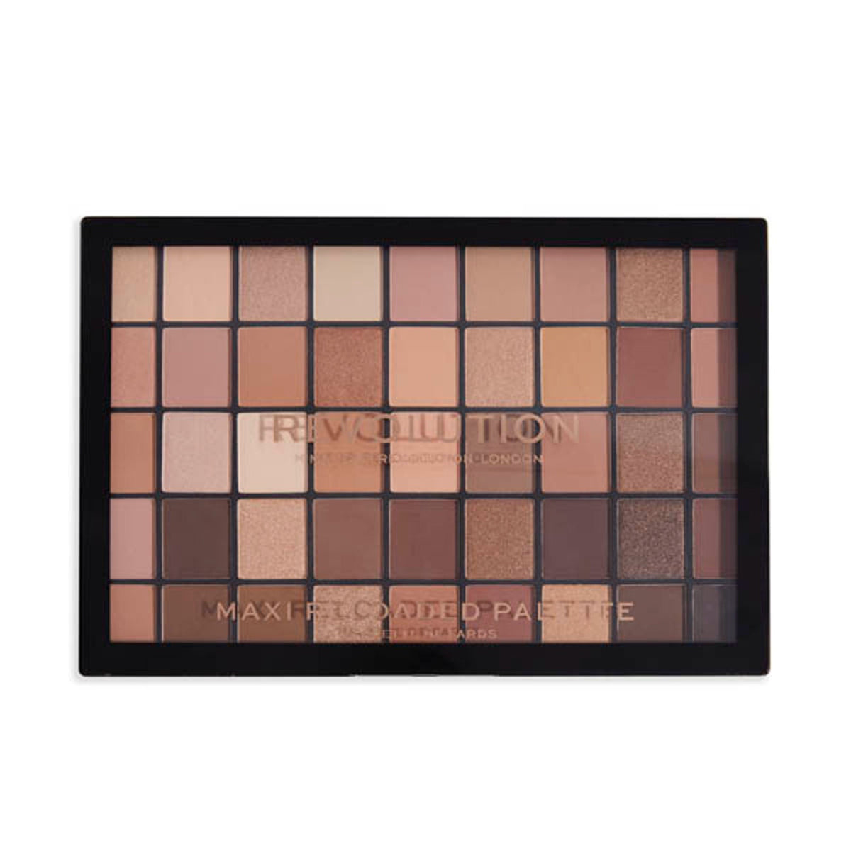 Makeup Revolution Maxi Reloaded Eyeshadow Palette - 45 Shades-Shimmer & Easy Blendable - Nudes | Grocsy