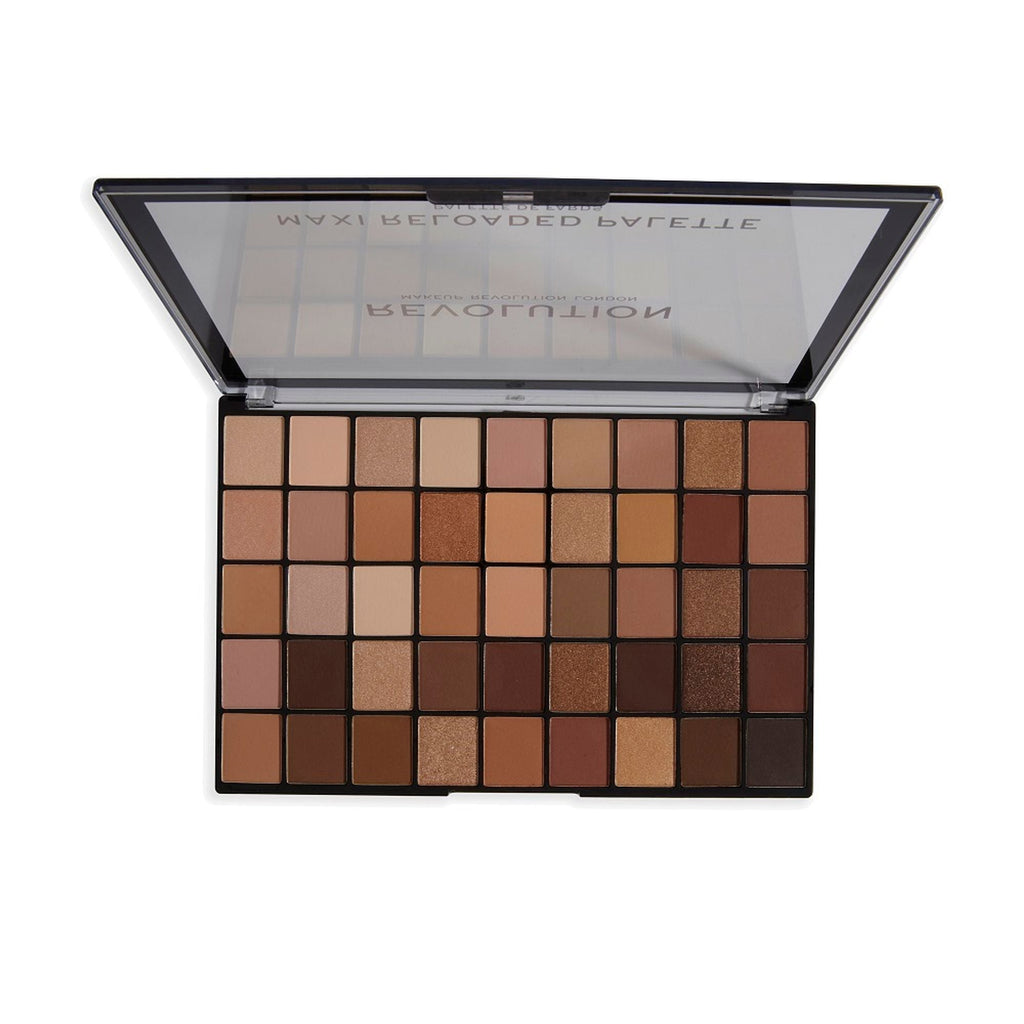 Makeup Revolution Maxi Reloaded Eyeshadow Palette - 45 Shades-Shimmer & Easy Blendable - Nudes | Grocsy