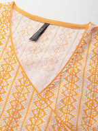 HERE&NOW Ethnic Motifs Printed Straight Angrakha Kurta | Grocsy