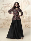 Anaita Black Chiffon Embroidered With Sequins Work Salwar Suit | Grocsy