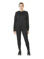 ASICS Brushed Mobility Knit Pullover Round Neck Long Raglan Sleeves T-shirt | Grocsy