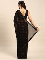 kasee Floral Printed Sequinned Saree | Grocsy