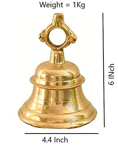 Uapan Metalcraft Brass Bell Temple Ghanta Pooja Bell | Grocsy