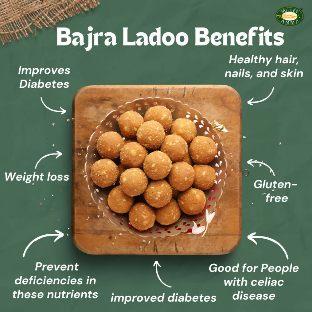 Millet Amma Bajra Laddoo -Made with Jaggery | Grocsy
