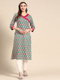 Sangria Women Ethnic Motifs Printed Angrakha Kurta | Grocsy