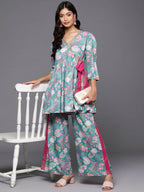 Ahalyaa Women's Traditional Wear Co-ods - Green | Grocsy