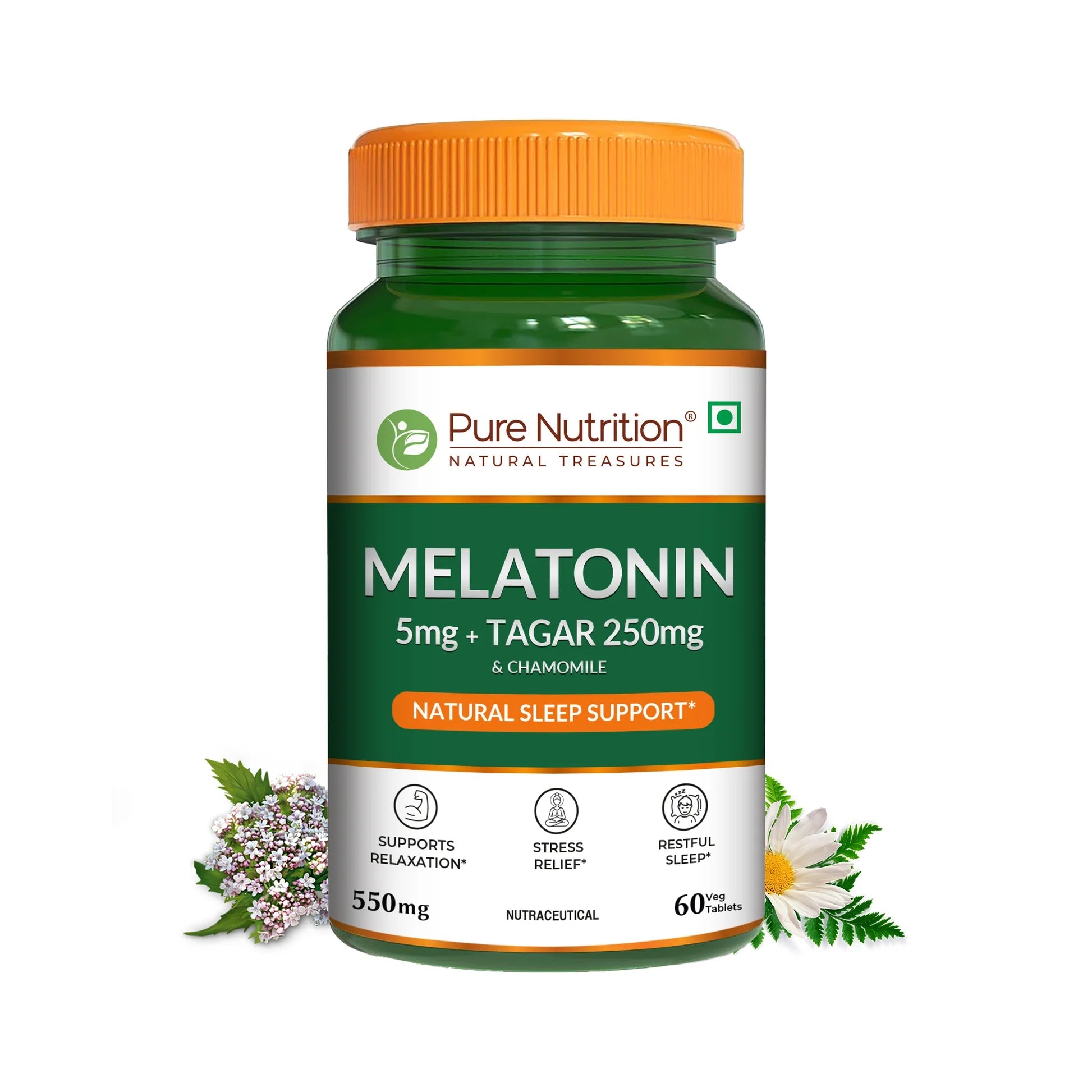 Pure Nutrition Melatonin 5mg Veg Tablets | Grocsy