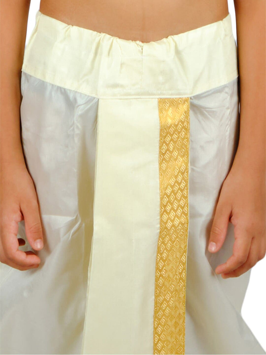 Sethukrishna Boys Cream-Coloured Embroidered Kurta With Dhoti Pants | Grocsy