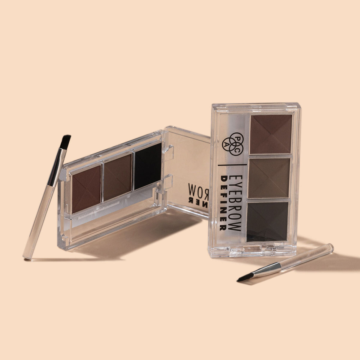 PAC Studio Eyebrow Definer Palette 3 colors - Fill, Sculpt & Define Natural Looking Brows | Grocsy
