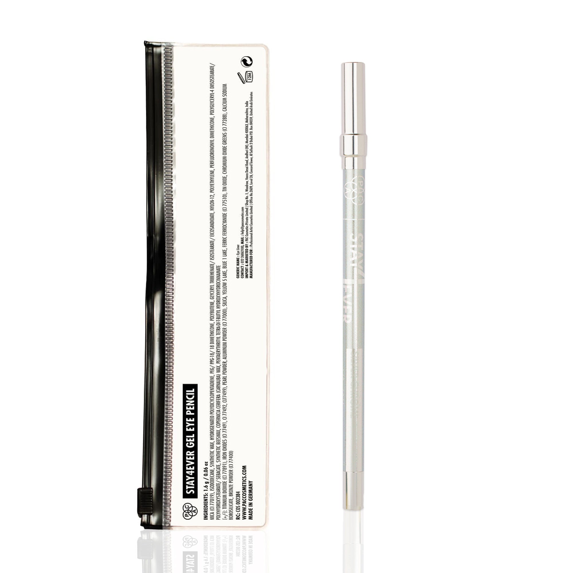 PAC Studio Stay4Ever Gel Eye Pencil - Silver Chrome | Grocsy