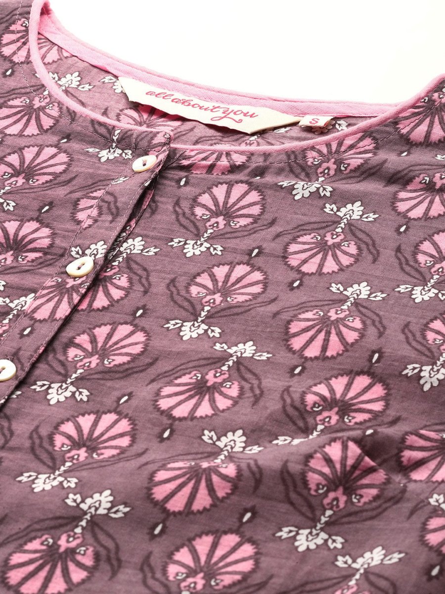 All About You Ethnic Motifs Printed Kurta with Palazzos | Grocsy