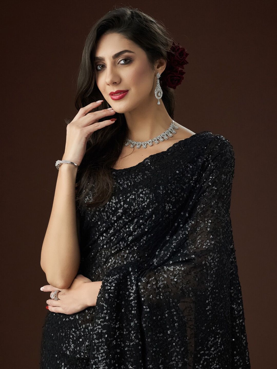 kasee Embellished Sequinned Sarees | Grocsy