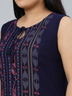 Sztori Plus Size Ethnic Motifs Printed Straight Kurta With Palazzos | Grocsy