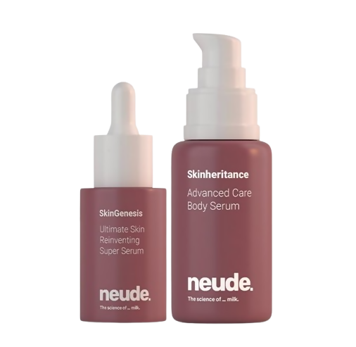 Neude Super Glaze Skin Duo Combo with Face Serum & Body Serum | Grocsy