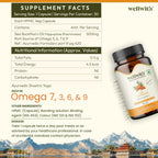 Wellwith Sea Buckthorn Berry Oil Vegan Omega 7 500mg, Softgels Capsules | Grocsy