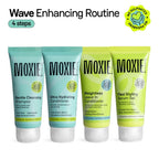 Moxie Beauty Wavy Travel Routine - Shampoo, Conditioner, Leave-In Conditioner & Styling Serum Gel | Grocsy