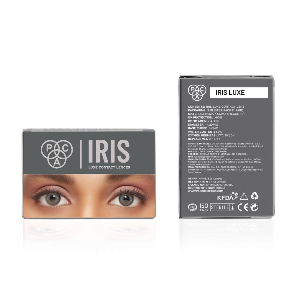 PAC Studio IRIS LUXE Daily Lenses Moonstone - Comfortable Natural Looking Lenses, Soft Non-Irritating | Grocsy