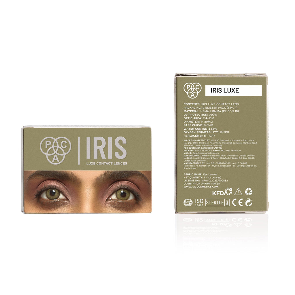 PAC Studio IRIS LUXE Daily Lenses Topaz - Comfortable Natural Looking Lenses, Soft Non-Irritating | Grocsy