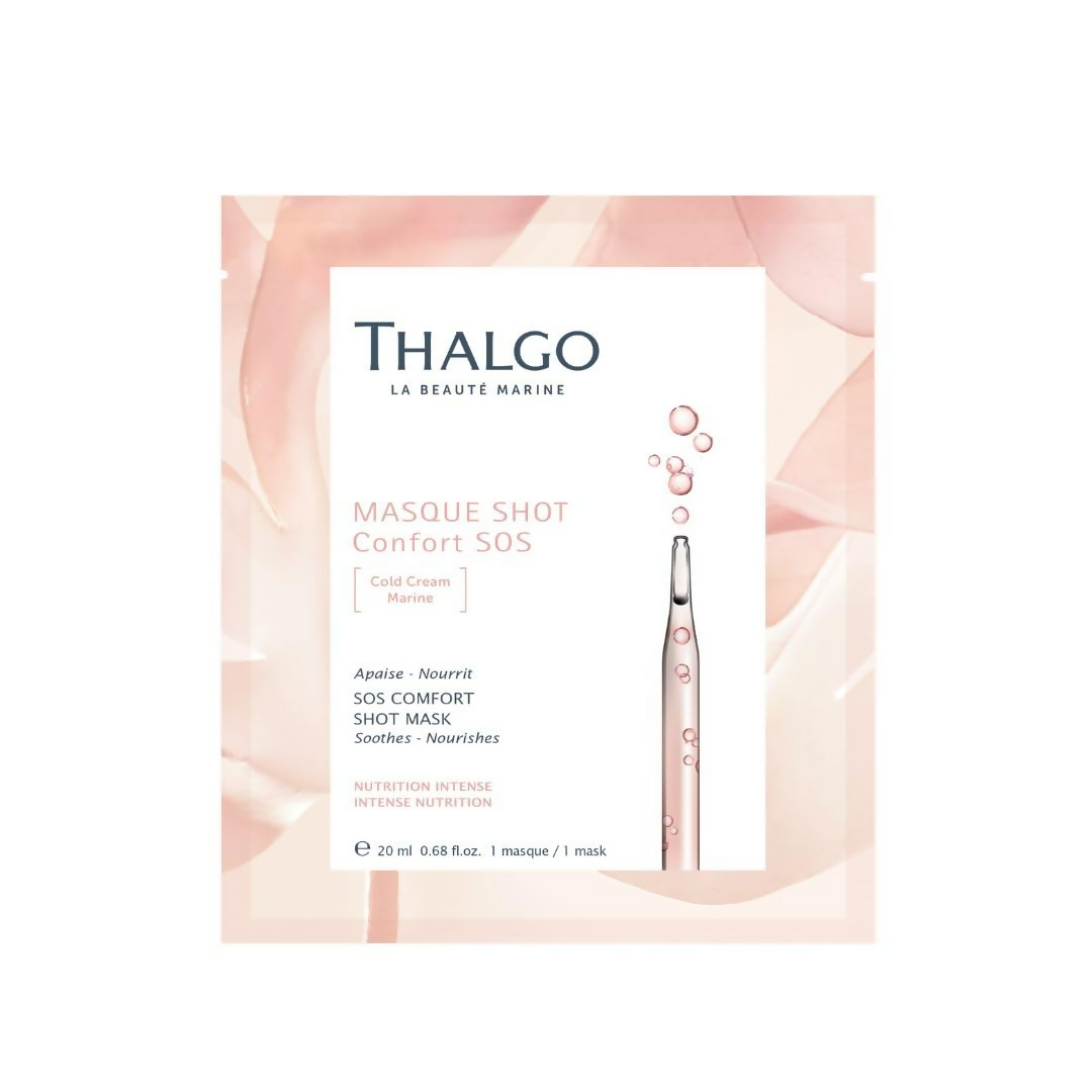Thalgo SOS Comfort Shot Mask - Nourishing Marine Cold Cream Sheet Mask | Grocsy