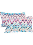 Story@home Tango Pink & White Printed 240 TC King Bedsheet with 2 Pillow Covers | Grocsy