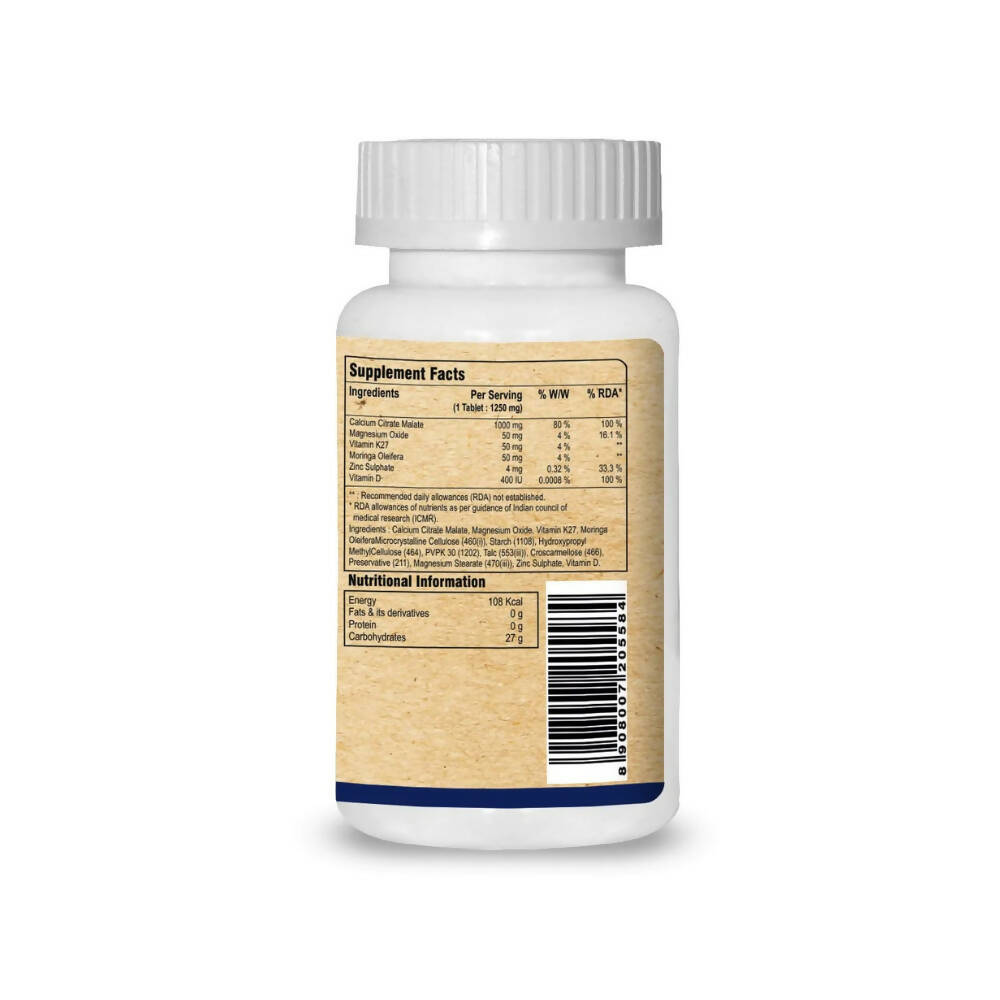 Pure Nutrition Ultra Calcium Citrate 1250mg Veg Tablets | Grocsy