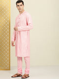 House of Pataudi Embroidered Regular Sequinned Rozana Kurta with Pyjamas | Grocsy
