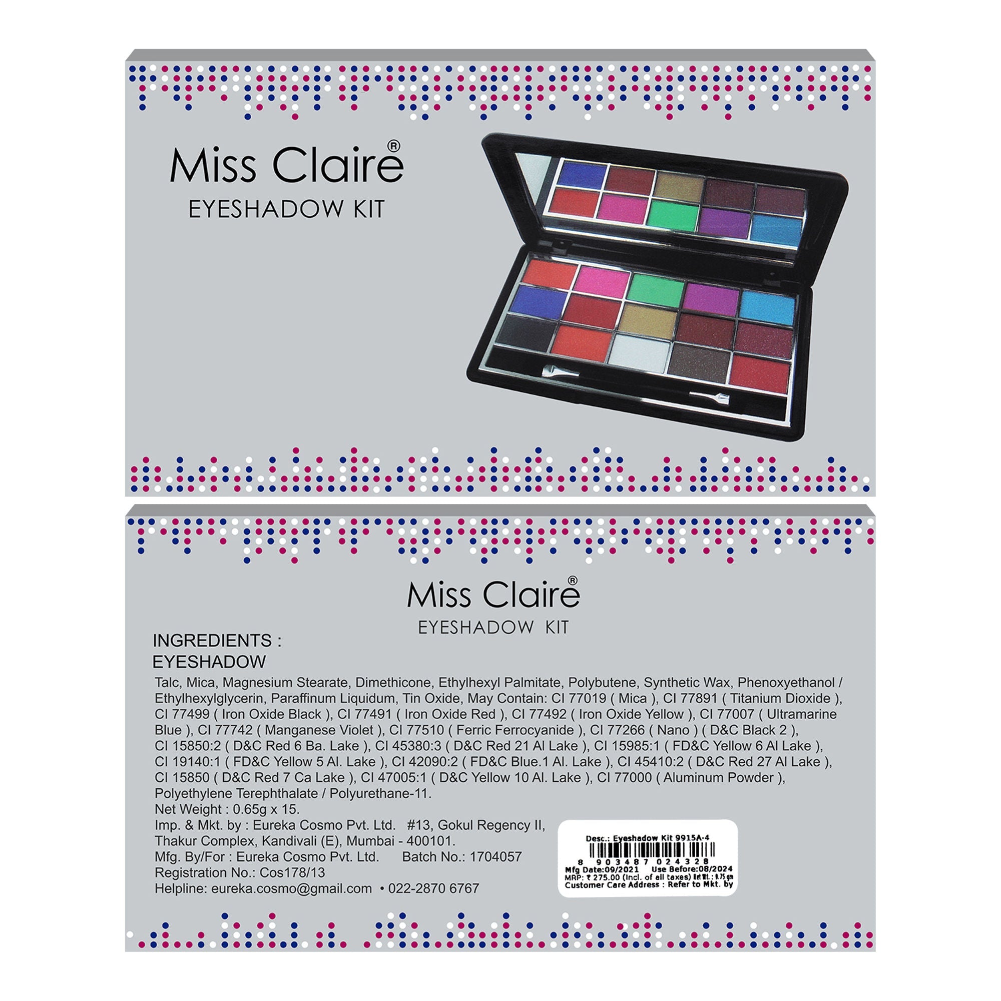 Miss Claire Eyeshadow Kit 9915A-4 | Grocsy