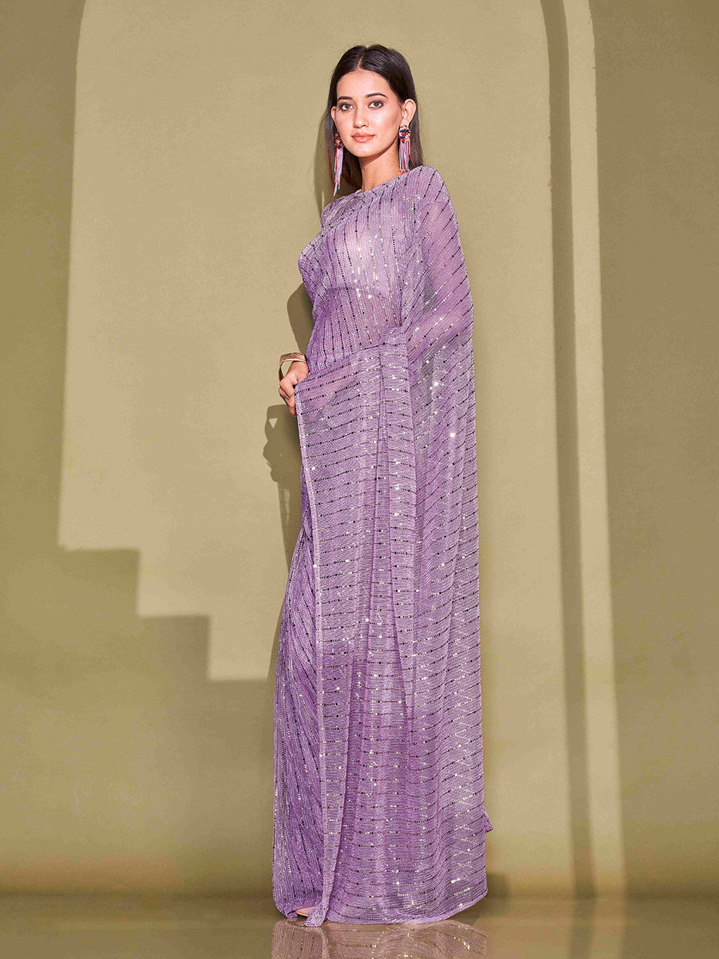Tikhi Imli Sequinned Embellished Saree | Grocsy