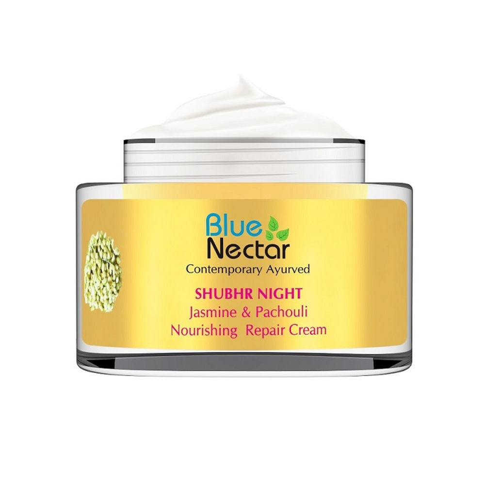 Blue Nectar Shubhr Night Jasmine & Pachouli Hydrating Nourishing Repair Cream for Men | Grocsy