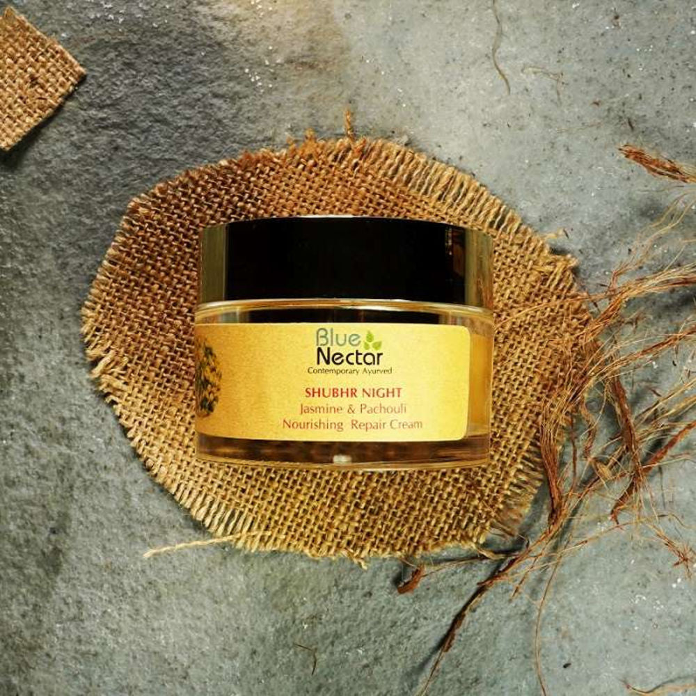 Blue Nectar Shubhr Night Jasmine & Pachouli Hydrating Nourishing Repair Cream for Men | Grocsy