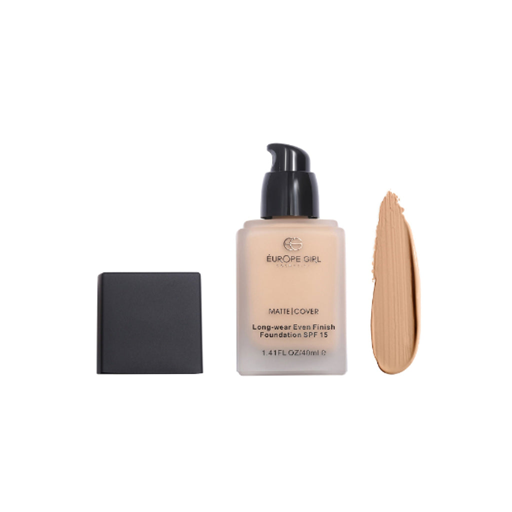 Europe Girl Matte Cover Foundation SPF 15 - 130 Medium Pink Undertone | Grocsy