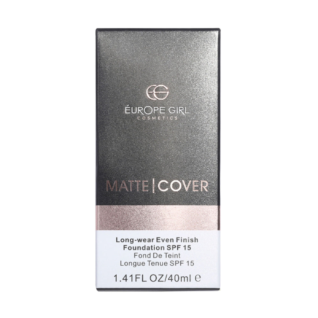 Europe Girl Matte Cover Foundation SPF 15 - 210 Dark Warm Undertone | Grocsy