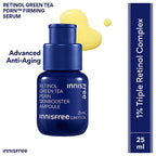 Innisfree 1% Retinol Green Tea VEGAN PDRN Ampoule - Anti-Aging, Brightening & Skin-Soothing Serum | Grocsy
