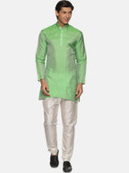 Sethukrishna Men Green Kurta with Pyjamas | Grocsy