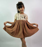 ArthLife Vintage Brown Fit And Flare Dress | Grocsy