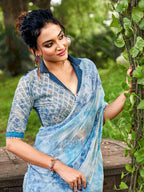 Tikhi Imli Tie and Dye Chiffon Saree | Grocsy