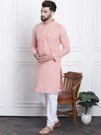 Sojanya Floral Embroidered Regular Thread Work Pure Cotton Kurta with Churidar | Grocsy