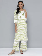 HERE&NOW Printed Regular Kurta with Palazzos | Grocsy